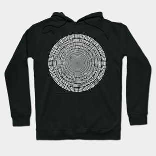 I Ching Hexagrams - White on Black Hoodie